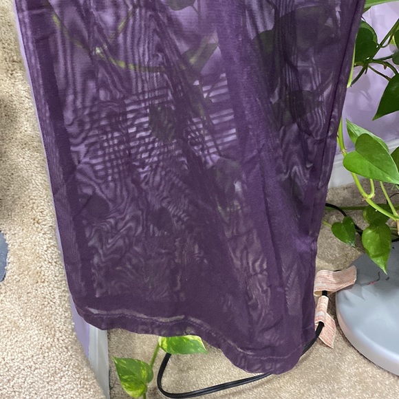 New Anne Cole Sheer Mesh Purple Swimsuit Cover-up Beach Pants Women's Size M; - Picture 5 of 6